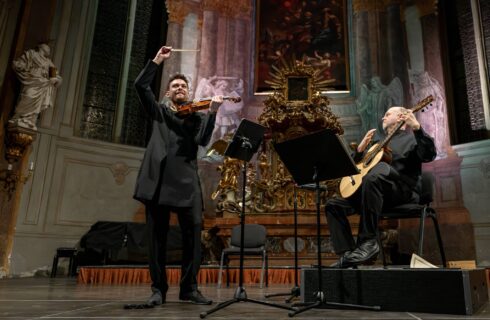 Symfonický orchestr hlavního města Prahy FOK: Niccolò Paganini, 31. března 2025, kostel sv. Šimona a Judy, Praha – Jiří Vodička a Pavel Steidl (foto Petr Dyrc)