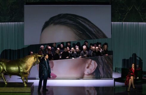 Giuseppe Verdi: La traviata, Moravské divadlo Olomouc – Raman Hasymau, Lada Bočková (foto Tereza Valnerová)