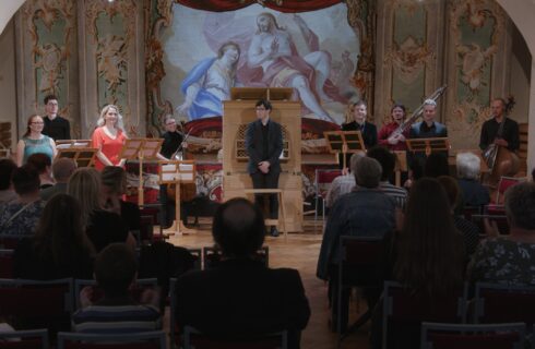 Baroko 2025, Tomáš Norbert Koutník (1698–1773): Ave mundi, 2. června 2025 – Markéta Israel Večeřová, Dorota Grossová, Ondřej Benek, Michal Marhold, Ensemble Damian (foto Ivo Zatloukal)